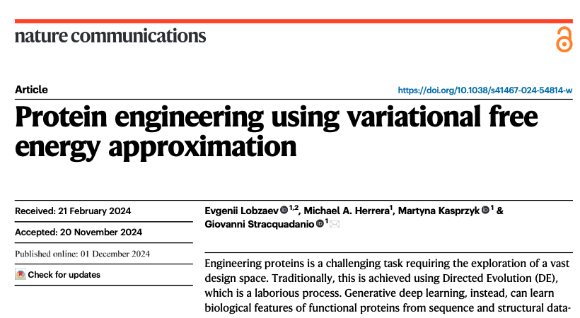 Protein engineering using variational free energy approximation